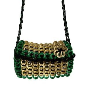 Handmade Vintage Artsy Bottle Cap Crochet Cross Body Purse One Of A‎ Kind